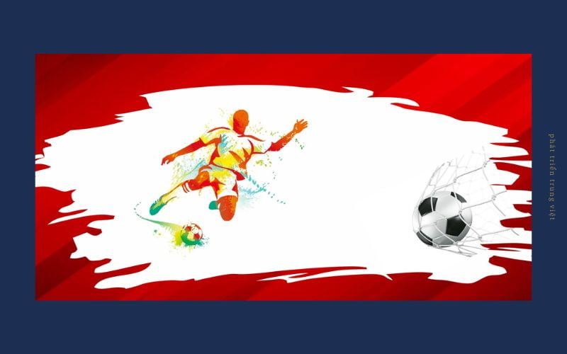 Background bóng đá vector phong cách hiện đại